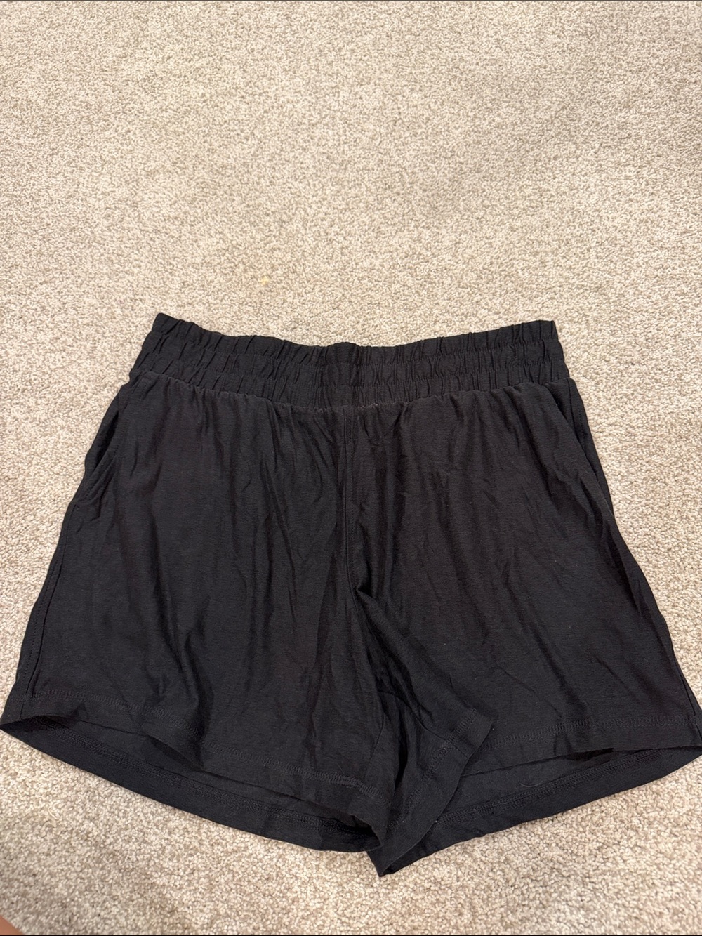 Black Women's Elastic Waist Casual Shorts Avia buttercore